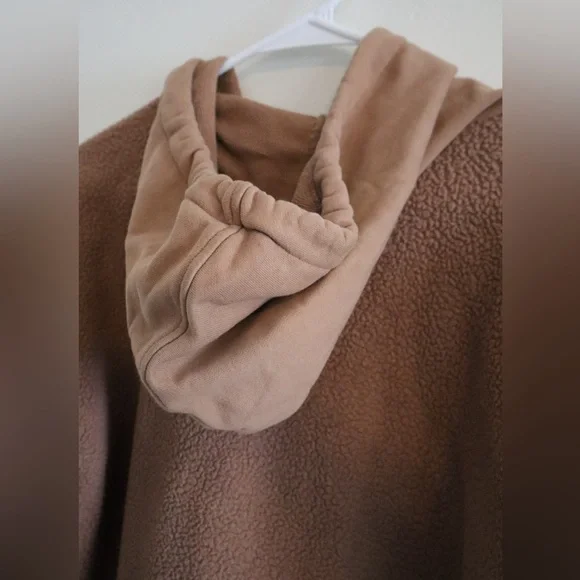 Madewell Teddy Sherpa Hoodie Pullover Sweatshirt - Picture 4 of 5